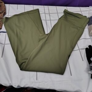 Oasis PureLuxe High-Waisted Crossover Pants in Olive